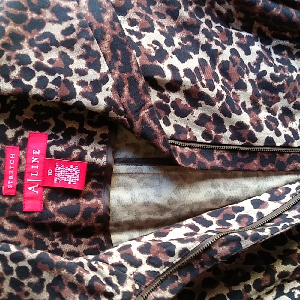 A Line Leopard Print Jacket Nwt - image 3